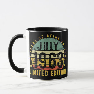 July 1963 Vintage 59th Birthday 59 Year Old Gifts Mug