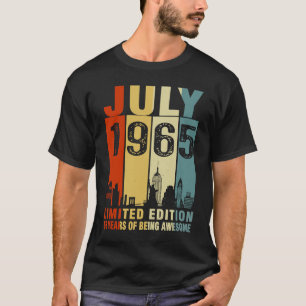 July 1965 58 Years Of Being Awesome Vintage T-Shirt