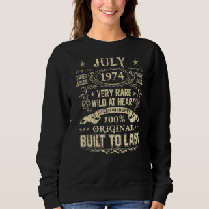 July 1974 48 Years Old 48th Birthday Sweatshirt