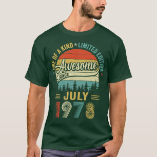 July 1978 Vintage 45 Years Old Retro 45th Birthday T-Shirt