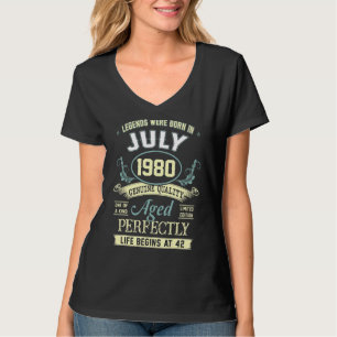 July 1980 42nd Birthday 42 Year Old Men Women T-Shirt