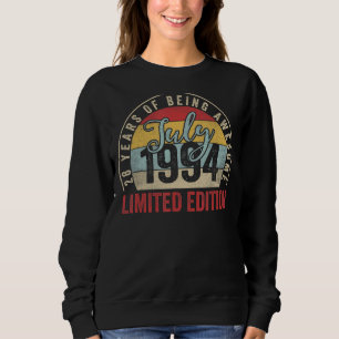 July 1994 28 Year Old 28 Birthday Sweatshirt