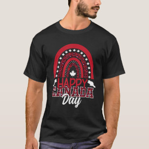 July 1st Happy Canada Day Rainbow Cute Leopard Pri T-Shirt