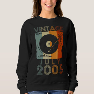 July 2005 17th Birthday Vintage Retro 17 Years Ol Sweatshirt
