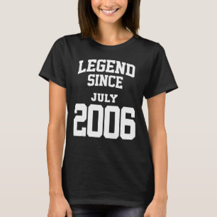 July 2006 17th Birthday Legend 17 Years Old T-Shirt