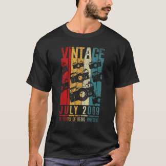 July 2009 13 Years Old 2009 Birthday Retro Vintage T-Shirt