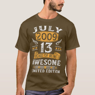July 2009 Limited Edition 13th Birthday 13 Years O T-Shirt