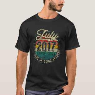 July 2017 Limited Edition Vintage 4Th Birthday 4 Y T-Shirt