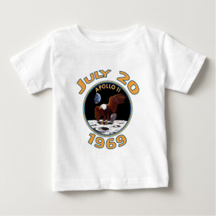 July 20, 1969 Apollo 11 Mission to the Moon Baby T-Shirt