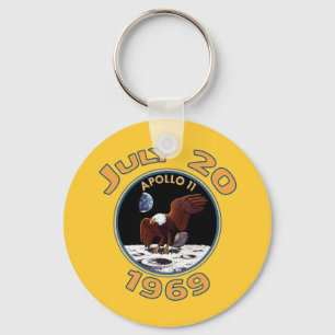 July 20, 1969 Apollo 11 Mission to the Moon Key Ring