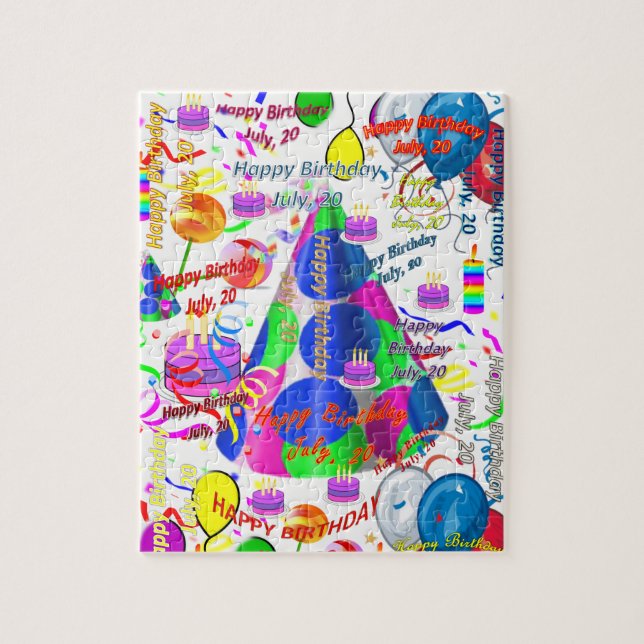 July, 20 Birthday Jigsaw Puzzle (Vertical)