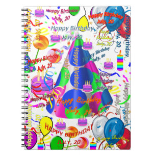 July, 20 Birthday Notebook
