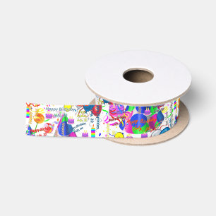 July, 20 Birthday Ribbon Satin Ribbon