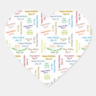 July, 24 Birthday Sticker