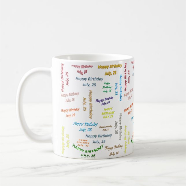 July 25, Birthday Mug (Left)