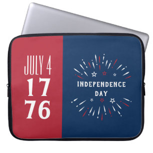 July 4 1776 America USA Independence Day Fireworks Laptop Sleeve