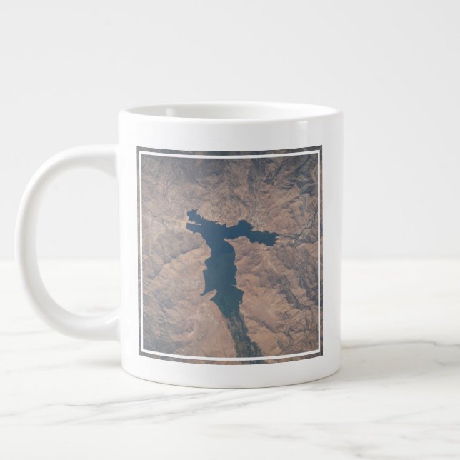 July 4, 2019 - Lake Isabella In California. Large Coffee Mug (Left)