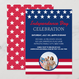 July 4 America Independence Day Celebration Party Invitation
