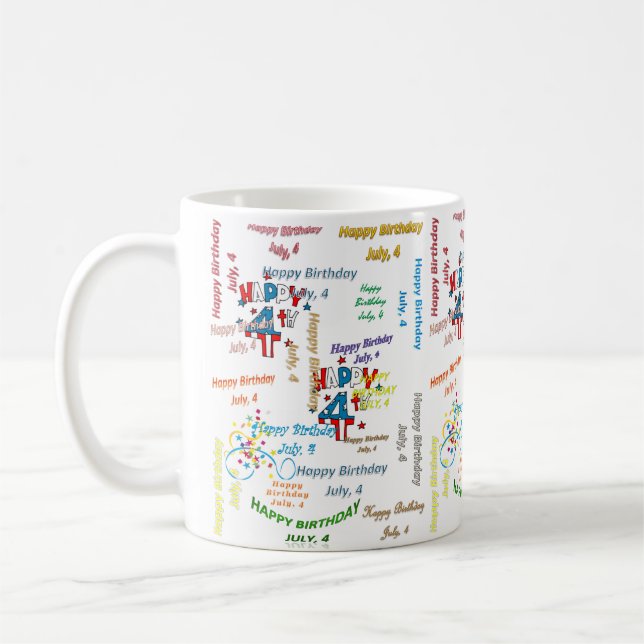 July 4, Birthday Mug (Left)