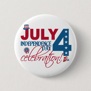JULY 4 Celebration button