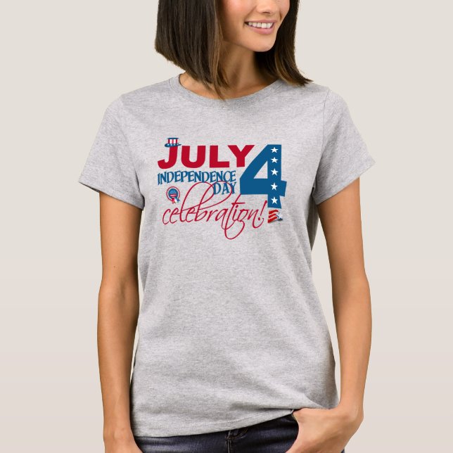JULY 4 Celebration shirt, double-sided T-Shirt (Front)