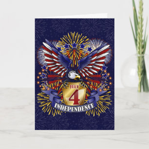 July 4 Independence Greeting Card