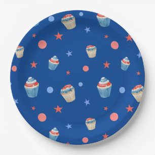 july 4 th red blue white patriotic birthday party paper plate