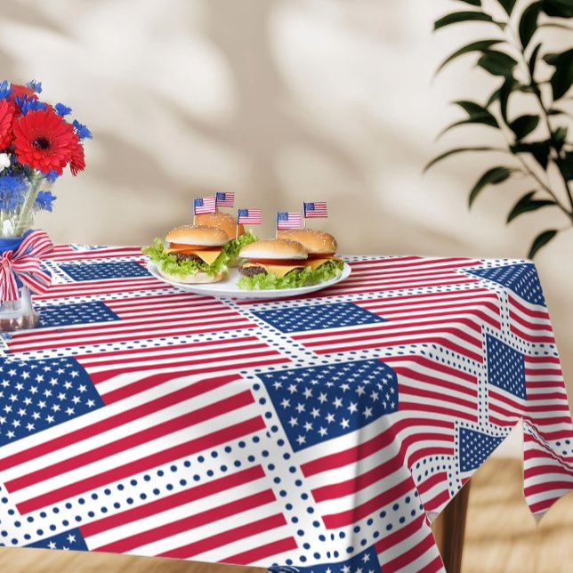 July 4th America US Independence Day Picnic Tablecloth (Creator Uploaded)