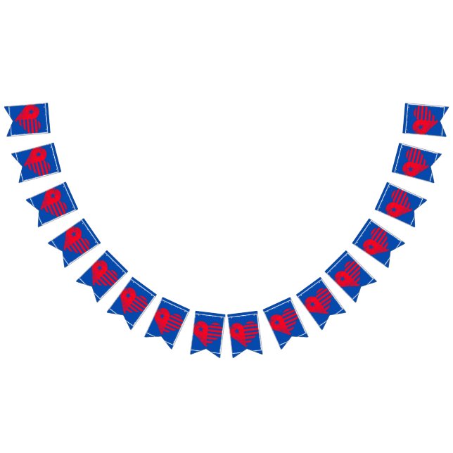 July 4th Americana Heart Bunting (All)