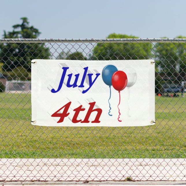 July 4th Balloons Banner (Insitu)