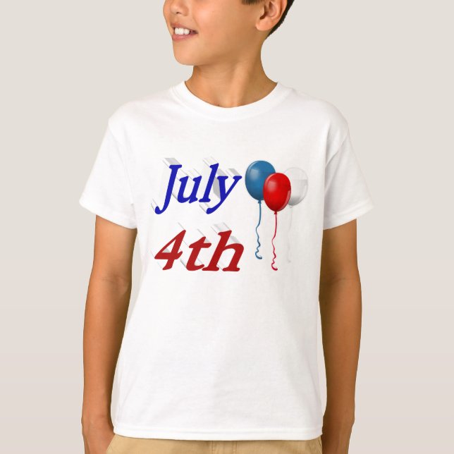 July 4th Balloons T-Shirt (Front)