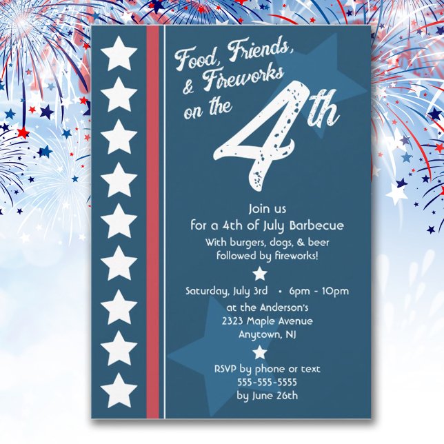 July 4th BBQ Patriotic Invitation (Creator Uploaded)