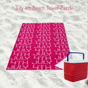 July 4th beach towel