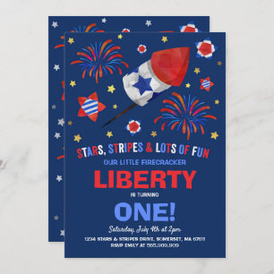 July 4th Birthday Invitation Fourth of July Party