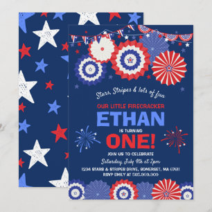 July 4th Birthday Invitation Fourth of July Party