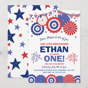July 4th Birthday Invitation Fourth of July Party