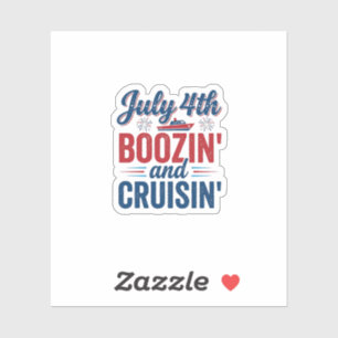 July 4th Boozin And Cruisin Vintage Boat Shirt_1
