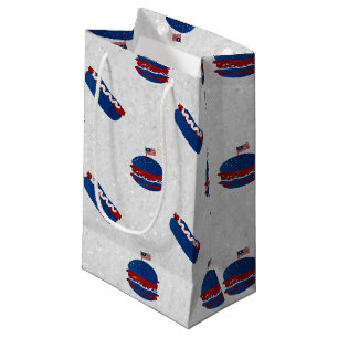 July 4th Burger & Hot Dog Glitter Small Gift Bag