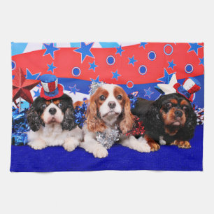 July 4th - Cavaliers - Rosie Poppy SweetPea Tea Towel