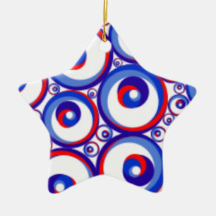 JULY 4TH DECORATOR THEME ORNAMENTS - STARS