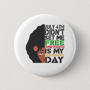 July 4th Didn't Set Me Free Juneteenth Is My Gift 6 Cm Round Badge