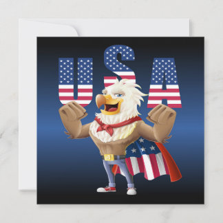 July 4th eagle holiday card