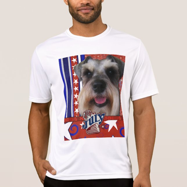 July 4th Firecracker - Schnauzer T-Shirt (Front)