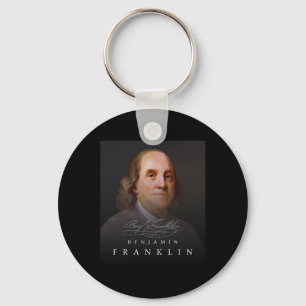 July 4th Founding Father Ben Benjamin Franklin Tee Key Ring