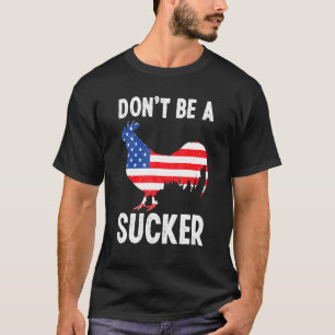 July 4th Fourth Of July Chicken Us Flag T-Shirt
