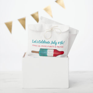 July 4th Fourth Party Rocket Ice Pop Popsicle Favour Bags