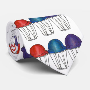 July 4th Fourth Summer Water Italian Ice Foodie Tie