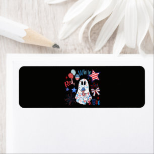 July 4th Ghost Red White Boo Patriotic Halloween