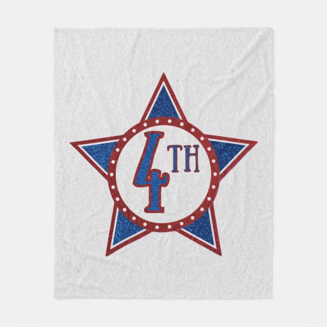 July 4th Glitter Picnic Blanket (Front)