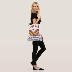 July 4th Hotdogs and Fireworks Tote Bag